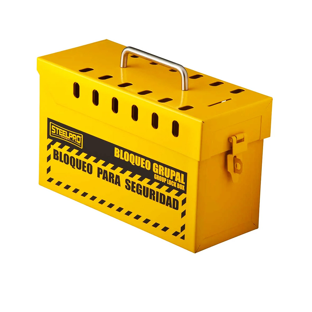 Caja de Bloqueo Grupal Amarilla Steelpro