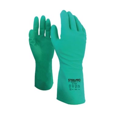 Guante de Nitrilo Verde Nitrilsafe 18”(22MIL)